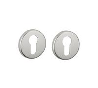 THIRARD Paire de Rosaces de Porte Trou de Cylindre Aluminium Argent | Vis invisibles, garantie 5 ans