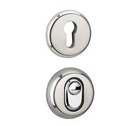 THIRARD - Paire de Rosaces de Sécurité Renforcées pour Porte d'Entrée - Finition Chromé - Installation Facile - Protection Contre Tentatives d'Arrachage