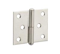 THIRARD - Paumelle de Porte de Meuble - Acier Nickelé - Fixation Facile - Porte Légère - Accessoire Indispensable - Disponible à Gauche - 40 x 50 mm - Gris
