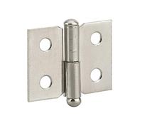 THIRARD - Paumelle de Porte de Meuble - Acier Nickelé - Fixation Facile - Porte Légère - Accessoire Indispensable - Disponible à Gauche - 30 x 40 mm - Gris