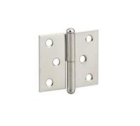 THIRARD - Paumelle de Porte de Meuble - Acier Nickelé - Fixation Facile - Porte Légère - Accessoire Indispensable - Disponible à Droite - 40 x 50 mm - Gris