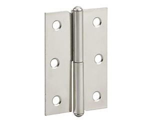 THIRARD - Paumelle de Porte de Meuble - Acier Nickelé - Fixation Facile - Porte Légère - Accessoire Indispensable - Disponible à Droite - 60 x 40 mm - Gris