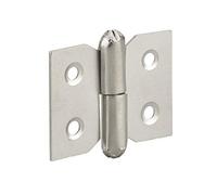 THIRARD - Paumelle de Porte de Meuble - Acier Nickelé - Pour Porte Légère - Fixation Facile - Accessoire Indispensable - Type Droite - 30 x 40 mm - Gris