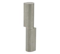 THIRARD - Paumelle de Porte d'Entrée et d'Intérieur à Souder - Inox - Acier - Bague Laiton - Facile à Installer - Fixation avec Trous - 20 x 25 x 120 mm - Gris