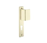 THIRARD Picardie Ensemble Poignées Porte Palière Cylindre Couleur Champagne | Sur plaque, aileron réversible, aluminium, entraxe 195 mm, carré 7 mm, garantie 5 ans