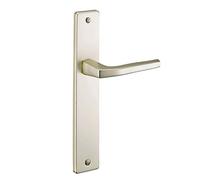 THIRARD Picardie Ensemble Porte Intérieure Sans Trou Couleur Champagne | Sur plaque, béquilles réversibles droite/gauche, aluminium, entraxe 195 mm, carré 7 mm