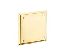 THIRARD - Plaque de Propreté - Laiton - Pour Verrous de Sûreté - Finition Décorative - Installation Facile - Cache les Imperfections - 60 x 60 mm - Jaune/Doré