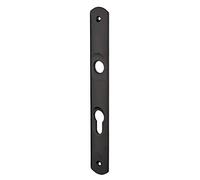 THIRARD - Plaque de Propreté pour Serrure Encastrable - Usage Portail - Type de Poignée Trou de Cylindre - Entraxes 70 mm - Finition Zingué Noir - Noir