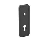 THIRARD - Plaque de Propreté - Usage Porte de Garage - Entraxes 60 mm - Finition Zingué Noir - Boîtier de Serrure - Protection Sécurisée - 186 x 62 mm - Noir
