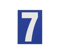 THIRARD - Plaque de Signalisation - Chiffres à Coller - Pvc Adhésif - Marquage Blanc sur Fond Bleu - Intérieur et Extérieur - Résistant et Durable - 65 x 90 mm - Facile à Installer