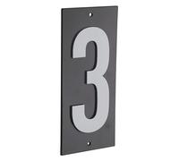 THIRARD - Plaque de Signalisation - Marquage Blanc sur Fond Noir - Panneau ABS à Visser - Intérieur et Extérieur - Résistante et Durable - 56 x 120 mm - Noir