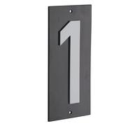THIRARD - Plaque de Signalisation - Marquage Blanc sur Fond Noir - Panneau ABS à Visser - Usage Intérieur et Extérieur - Résistant aux Intempéries - 56 x 120 mm - Noir