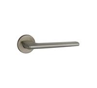 THIRARD Poignée sur Rosace Boston Nickel Satiné pour Portes Intérieures - Béquilles Alliage - Vis de Fixation Invisibles - Carré Acier 7MM - Ressort de Rappel