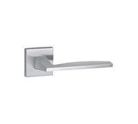 THIRARD Poignée sur Rosace Modena Chrome Brillant pour Portes Intérieures - Béquilles Alliage - Vis de Fixation Invisibles - Carré Acier 7MM - Ressort de Rappel