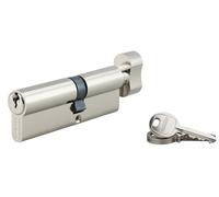THIRARD, SA, Cylindre de serrure à bouton, 40B x 50 mm, Nickel, 3 clés | Protection anti-arrachement, finition nickelée, mécanisme à goupilles, compatible portes intérieures et extérieures