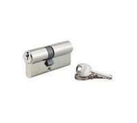 THIRARD, SA, Cylindre de serrure double entrée, 30 x 40 mm, 3 clés, Vis | Protection anti-arrachement, installation facile, compatible portes et portails, finition nickel, robuste
