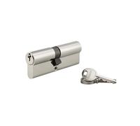 THIRARD, SA, Cylindre de serrure double entrée, 40 x 45 mm, Nickel, 3 clés | Protection anti-arrachement, finition nickelée, mécanisme à goupilles, compatible portes intérieures et extérieures
