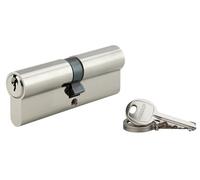 THIRARD, SA, Cylindre de serrure double entrée, 45 x 45 mm, Nickel, 3 clés | Protection anti-arrachement, finition nickelée, mécanisme à goupilles, compatible portes intérieures et extérieures