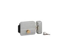 THIRARD - Serrure électrique horizontale en applique double entré pour portail, réversible, axe 60mm, 125x105mm, gris, 3 clés