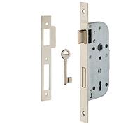 THIRARD - Serrure Encastrable à Clé pour Porte de Chambre - 1/2 Tour - Axe 40 mm - Bouts Carrés - Coffre Acier Embouti - Têtière Acier - Pêne Alliage Zingué - Gâche Plate - 1 ris