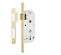 THIRARD - Serrure Encastrable à Clé pour Porte de Chambre - Axe 40 mm - Bouts Carrés - 1 che Plate en Acier - Demi-Tour Réversible - Verrouillage Efficace - Gris