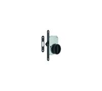 THIRARD Serrure Encastrable à Crochet à Condamnation, Axe 50 mm, Noir | Pour Porte Coulissante, Bouts Ronds, Carré 8 mm, 70x100 mm, Réversible Droite/Gauche, 1 Point de Fermeture, Zinc