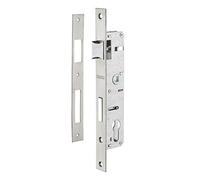 THIRARD - Serrure Encastrable à Cylindre pour Menuiserie Métallique - Axe 22 mm - Pêne Dormant Réversible - Têtière Inox - Gâche Incluse - Zingué - Gris
