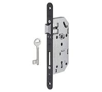 THIRARD - Serrure Encastrable Monomax NF à Clé pour Porte de Chambre - Axe 40 mm - Bouts Ronds - Mécanisme à 2 Tours - Gâche Plate en Acier - 1 ris