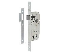 THIRARD - Serrure Encastrable NF - Porte Intérieure - Axe 40 mm - Bouts Carrés - Zingué - Coffre Acier Embouti - Têtière Acier - Demi-Tour Réversible - Gâche Plate - Gris