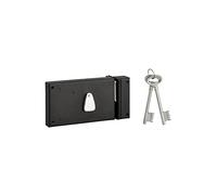 Serrure horizontale époxy noir 4 gorges 140x80 mm THIRARD à pêne dormant seul - Droite - 004113