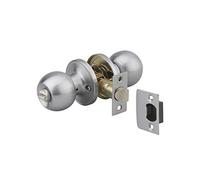 THIRARD - Verrou Universel à Bouton pour Porte d'Entrée - Cylindre Laiton 45 mm - Ø 23 mm - Acier - 4 Clés Réversibles - Epoxy Noir - Coffre 90 x 67 mm