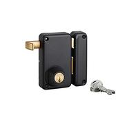 Serrure de sûreté verticale 75x130 mm noir à tirage THIRARD - Cylindre Ø23x45 mm - Droite - 000135