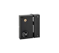 THIRARD Serrure Verticale en Applique Double Entrée, Droite, Axe 45 mm | Pour Portail, 75x130 mm, Entraxe 70 mm, Carré 7 mm, Boîtier Seul, Cylindre Non Fourni, À Fouillot, 1 Point de Fermeture