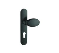 THIRARD Sultane Ensemble Poignées Porte Palière Trou de Cylindre Anthracite | Sur plaque, aileron réversible, zamak, entraxe 195 mm, carré 7 mm, vis invisibles, garantie 5 ans