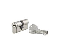 Thirard Cylindre Transit 2, double entrée, 30x30mm, nickel, anti-arrachement, anti-perçage, 5 clés