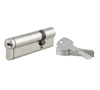 THIRARD Transit 2 Cylindre de serrure double entrée, 30 x 70 mm, Nickel | Protection anti-arrachement, anti-perçage, anti-crochetage, finition nickelée, livré avec 5 clés, usage résidentiel