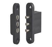 THIRARD - Transmetteur de Courant - 3 Plots - 24V 2A - Noir - Gâche Électrique - Verrouillage Sécurisé - Installation Facile - Compatible avec Serrures - Réversible - Pour Porte