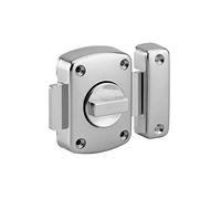 THIRARD Verrou à Bouton Acier Cylindre 50 mm Brillant | verrou à bouton, cylindre 50 mm, acier, finition brillant, porte d'intérieur, gris