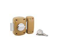 THIRARD - Verrou à Bouton Corvette pour Porte d'Entrée - Cylindre Laiton 60 mm - Ø 23 mm - Acier - 3 Clés Crantées - Sécurité Domestique - Époxy Bronze - Hauteur 90 mm - Largeur 60 mm