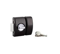 THIRARD - Verrou à Bouton Design 5 pour Porte d'Entrée - Cylindre Acier 50 mm - Ø 23 mm - Noir - 3 Clés Plates Crantées - Hauteur 94 mm - Largeur 60 mm