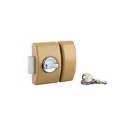 THIRARD - Verrou à Bouton Design 5 pour Porte d'Entrée - Cylindre Laiton 45 mm - Ø 23 mm - Acier Époxy Bronze - 3 Clés Plates Crantées - Hauteur 94 mm - Largeur 60 mm