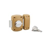 THIRARD Verrou à Bouton et Cylindre Acier Cylindre 30 mm Verni CORVETTE | verrou à bouton et cylindre, cylindre 30 mm, acier, finition verni, 3 clés, porte d'entrée, bronze