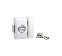 THIRARD Verrou à Bouton et Cylindre Acier Cylindre 45 mm Verni | verrou à bouton et cylindre, cylindre 45 mm, acier, finition verni, 4 clés, porte d'entrée, fabrication française, blanc