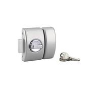 THIRARD Verrou à Bouton et Cylindre Acier Cylindre 50 mm Verni | verrou à bouton et cylindre, cylindre 50 mm, acier, finition verni, 3 clés, porte d'entrée, gris