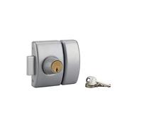 THIRARD Verrou à Bouton et Cylindre Acier Cylindre 50 mm Verni | verrou à bouton et cylindre, cylindre 50 mm, acier, finition verni, 3 clés, porte d'entrée vitrée, gris