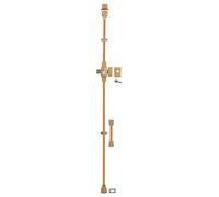 THIRARD - Verrou à bouton Mirage 6 pour porte d'entrée, cylindre 45mm, tringle 3 pts en acier, droit, 3 clés, epoxy bronze