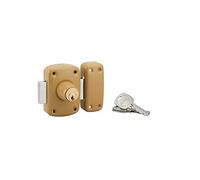 Verrou double entrée Corvette pour porte d'entrée, cylindre 60mm, acier, 3 clés, époxy bronze - THIRARD