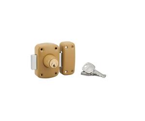 THIRARD Verrou à Double Entrée Acier Cylindre 60 mm Verni CORVETTE | verrou double entrée, cylindre 60 mm, acier, finition verni, 3 clés, porte d'entrée vitrée, bronze