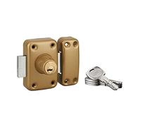 Verrou double entrée Transit 2 pour porte d'entrée, cylindre 60mm, 4 clés, époxy or - THIRARD