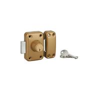 Verrou double entrée Apache pour porte d'entrée, cylindre 60mm, acier, 3 clés, époxy or - THIRARD